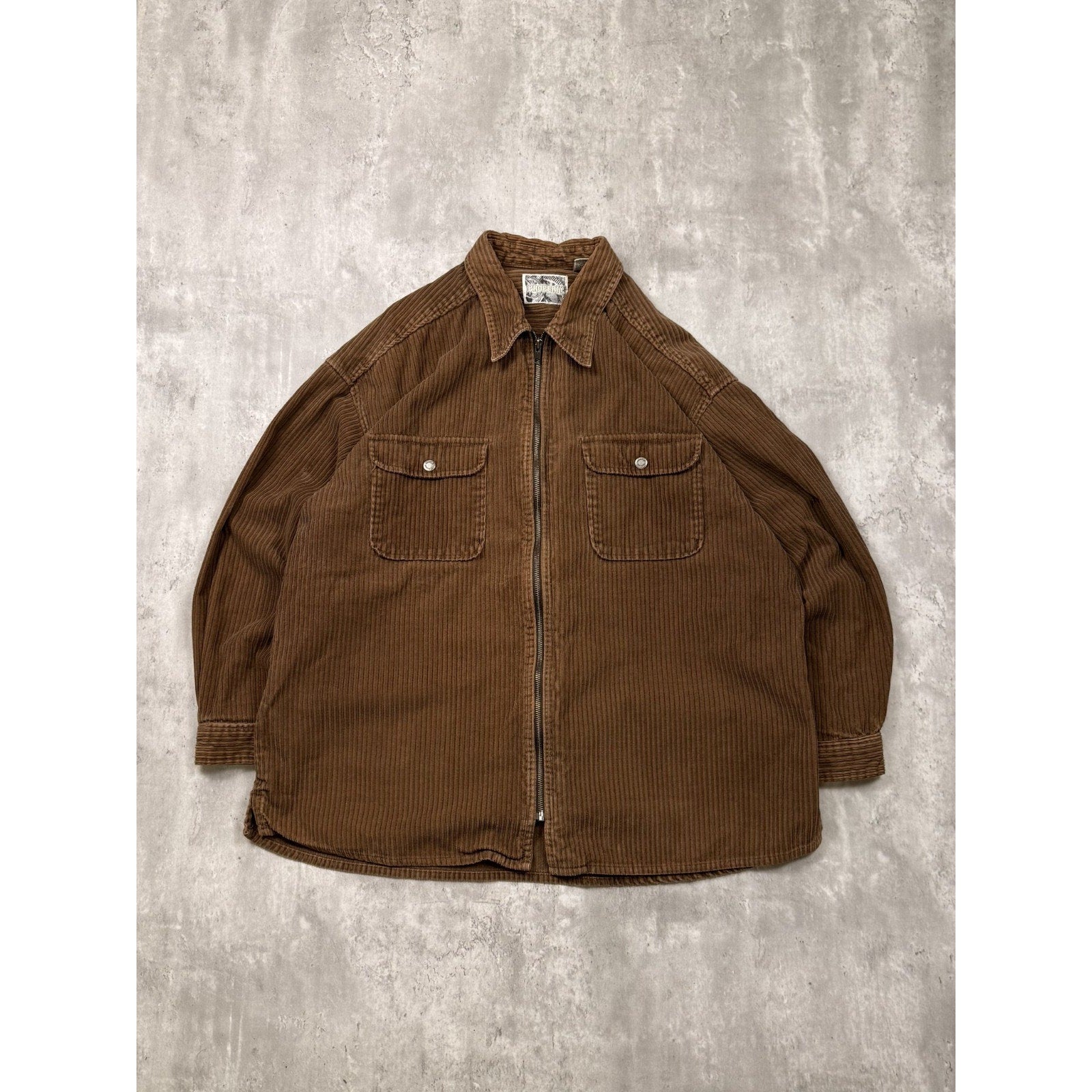 Vintage 90s Property Corduroy Long Sleeve Full Zip Button Up Shirt Size XL