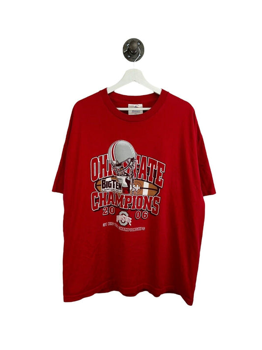 2006 Ohio State Buckeyes NCAA Football Big Ten Champs Graphic T-Shirt Size 2XL