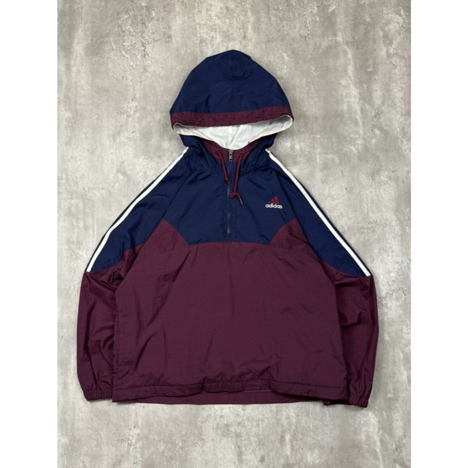 Vintage Adidas Embroidered Logo 1/4 Zip Anorak Jacket Size Medium