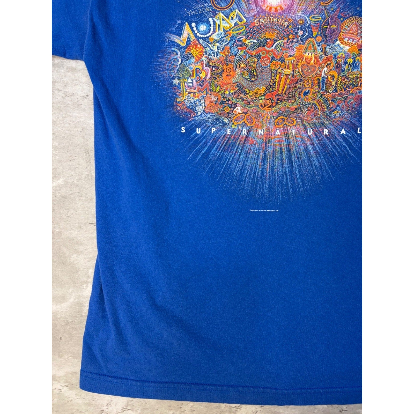 Vintage 1999 Santana Supernatural Latin Rock Band Music T-Shirt Size Large