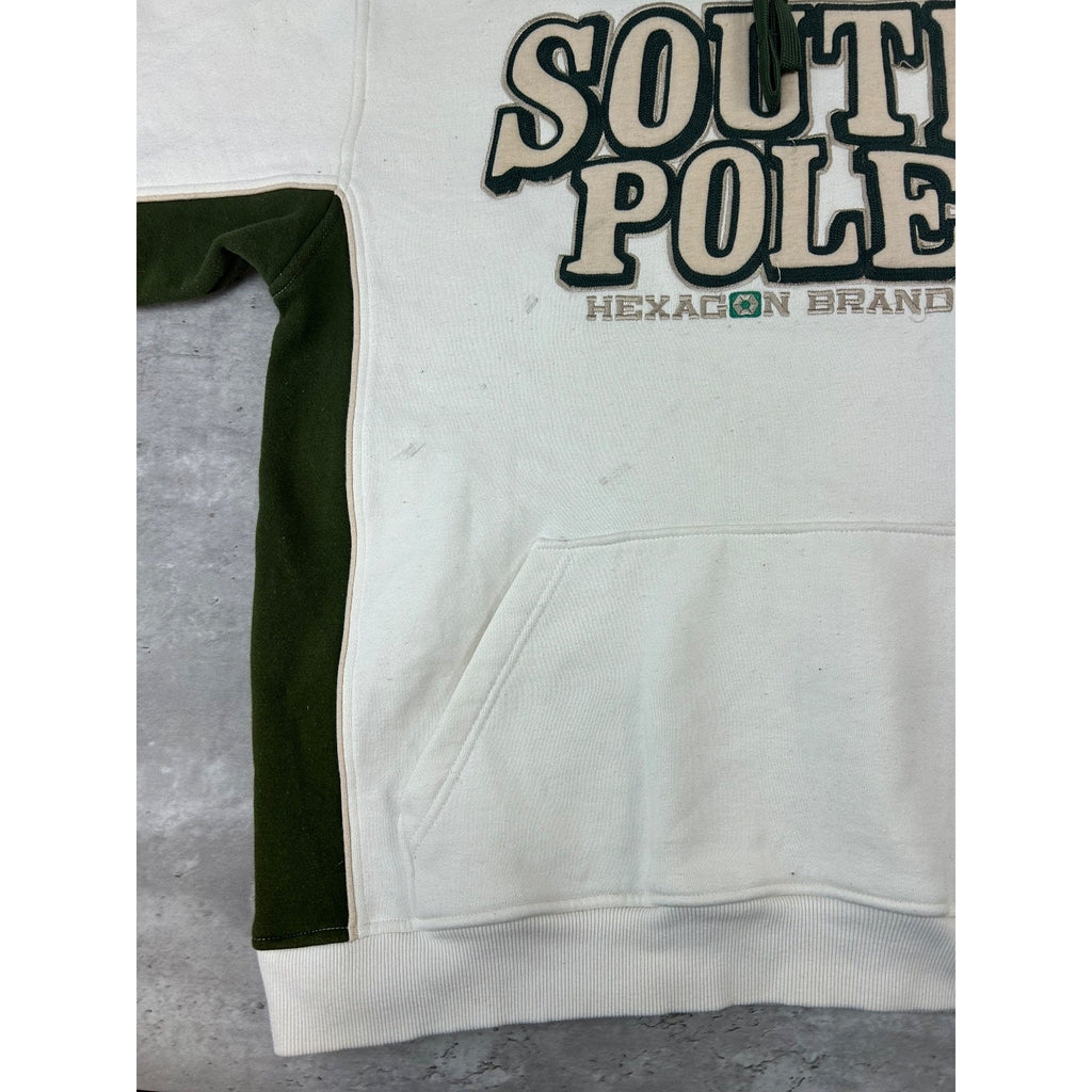 Vintage Y2K Southpole Embroidered Spellout Hooded Sweatshirt Size Large