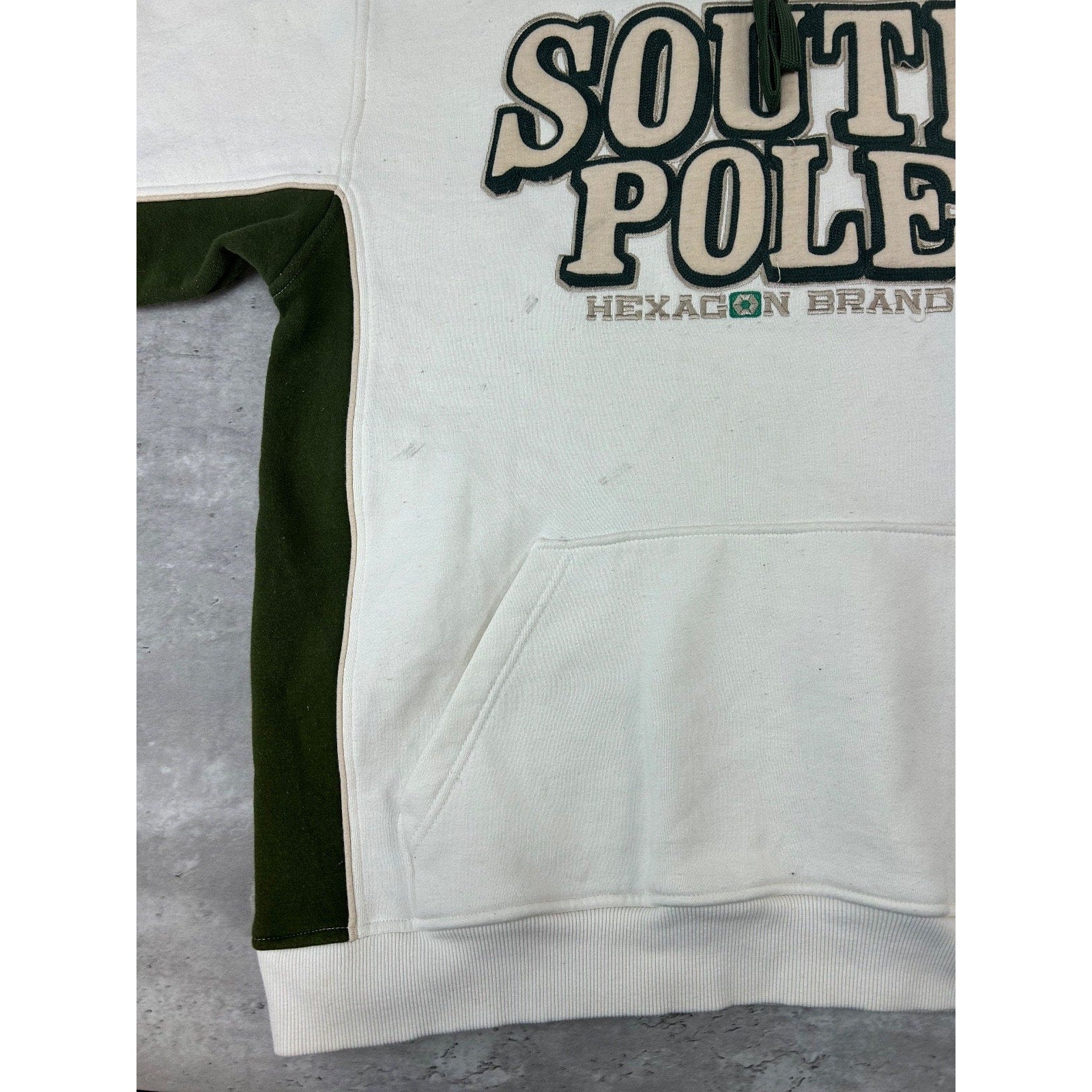 Vintage Y2K Southpole Embroidered Spellout Hooded Sweatshirt Size Large