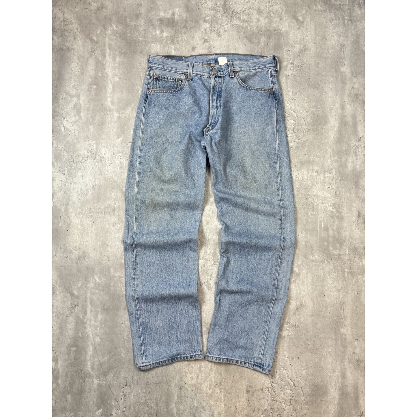 Vintage 90s Levis 501 Red Tab Light Wash Denim Pants Size 34 Blue