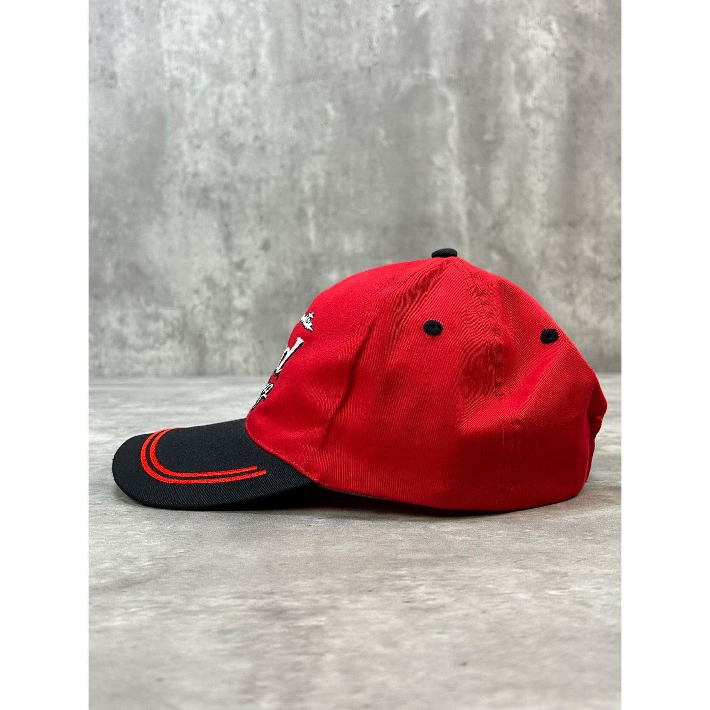 Vintage Budweiser Racing Embroidered Spellout Nascar Strapback Hat OSFA