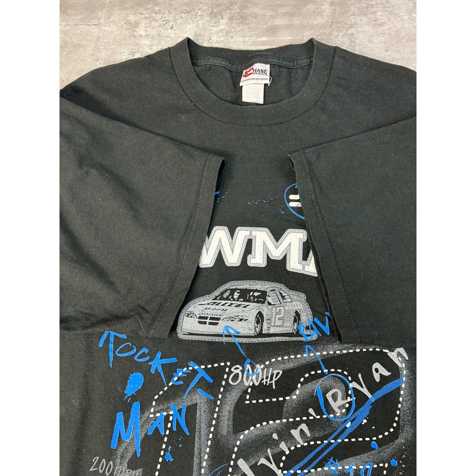 Vintage Ryan Newman #12 Alltel Racing Nascar Graphic T-Shirt Size XL