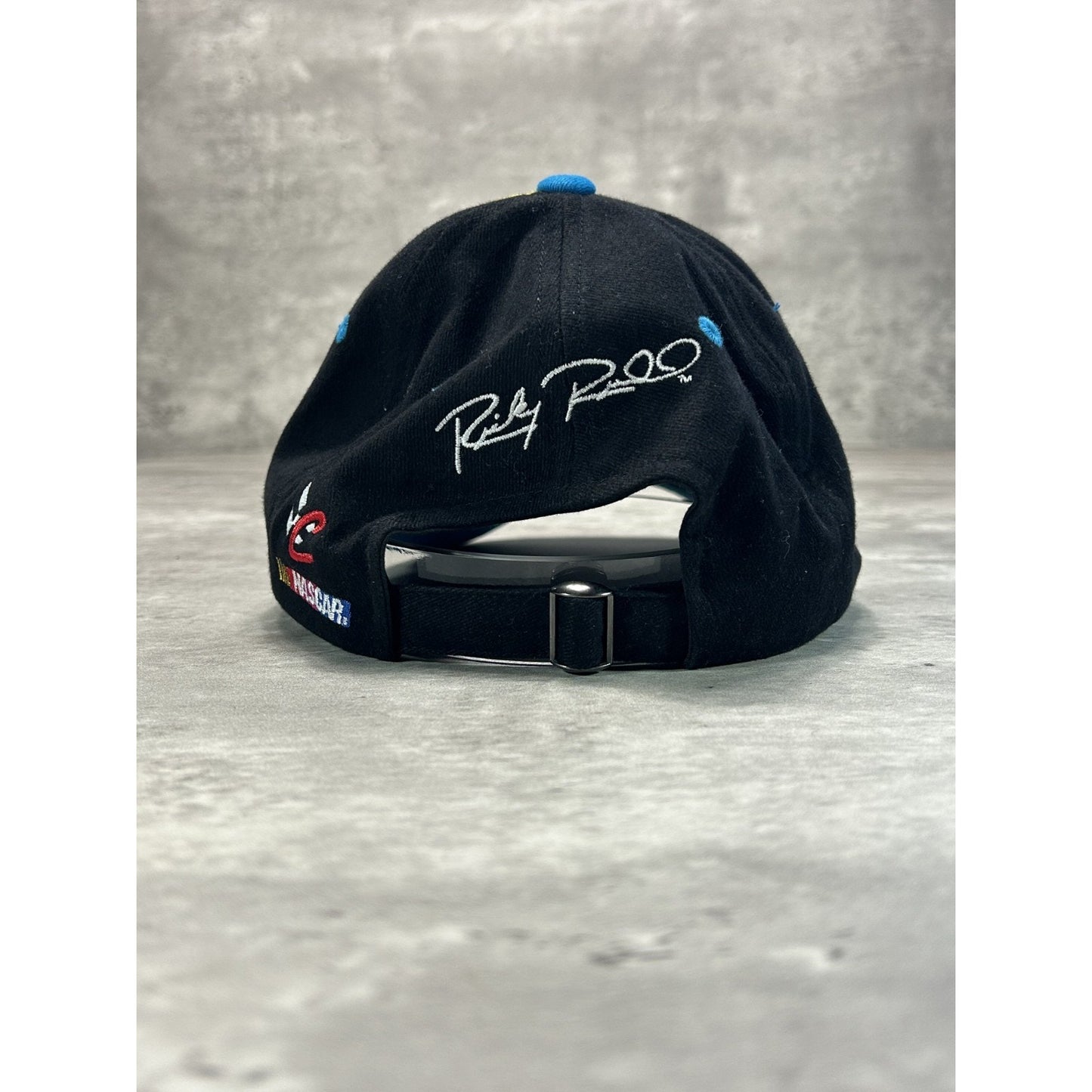 Vintage 90s Havoline Racing Embroidered Spellout Strapback Hat OSFA Black