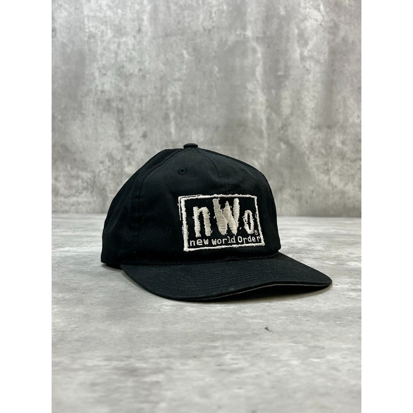 Vintage 1998 NWO New World Order Embroidered Wrestling Snapback Hat OSFA