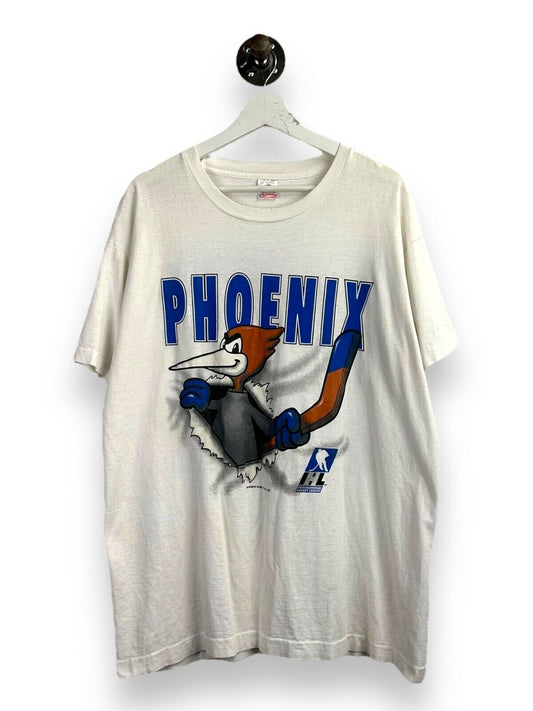 Vintage 1993 Phoenix Roadrunners IHL Chest Buster Hockey Graphic T-Shirt Size XL