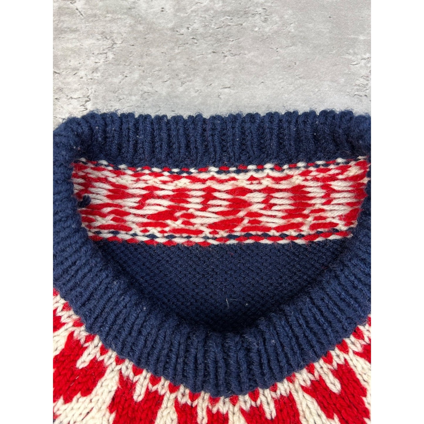 Vintage 90s Duck Graphic Heart Striped Pullover Knit Sweater Size Large