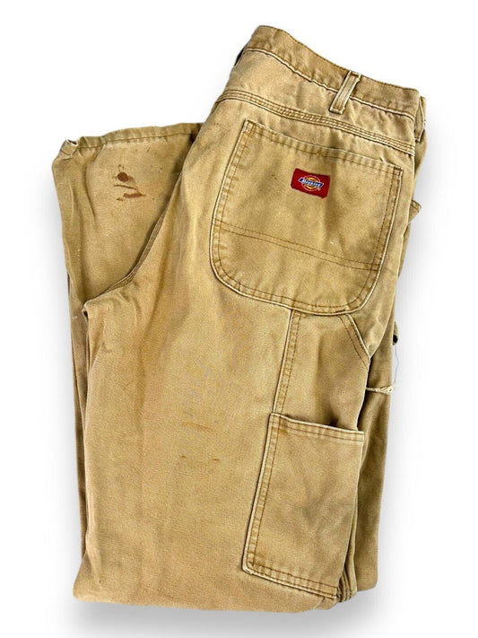 Vintage Dickies Canvas Work Wear Carpenter Pants Size 33W Beige