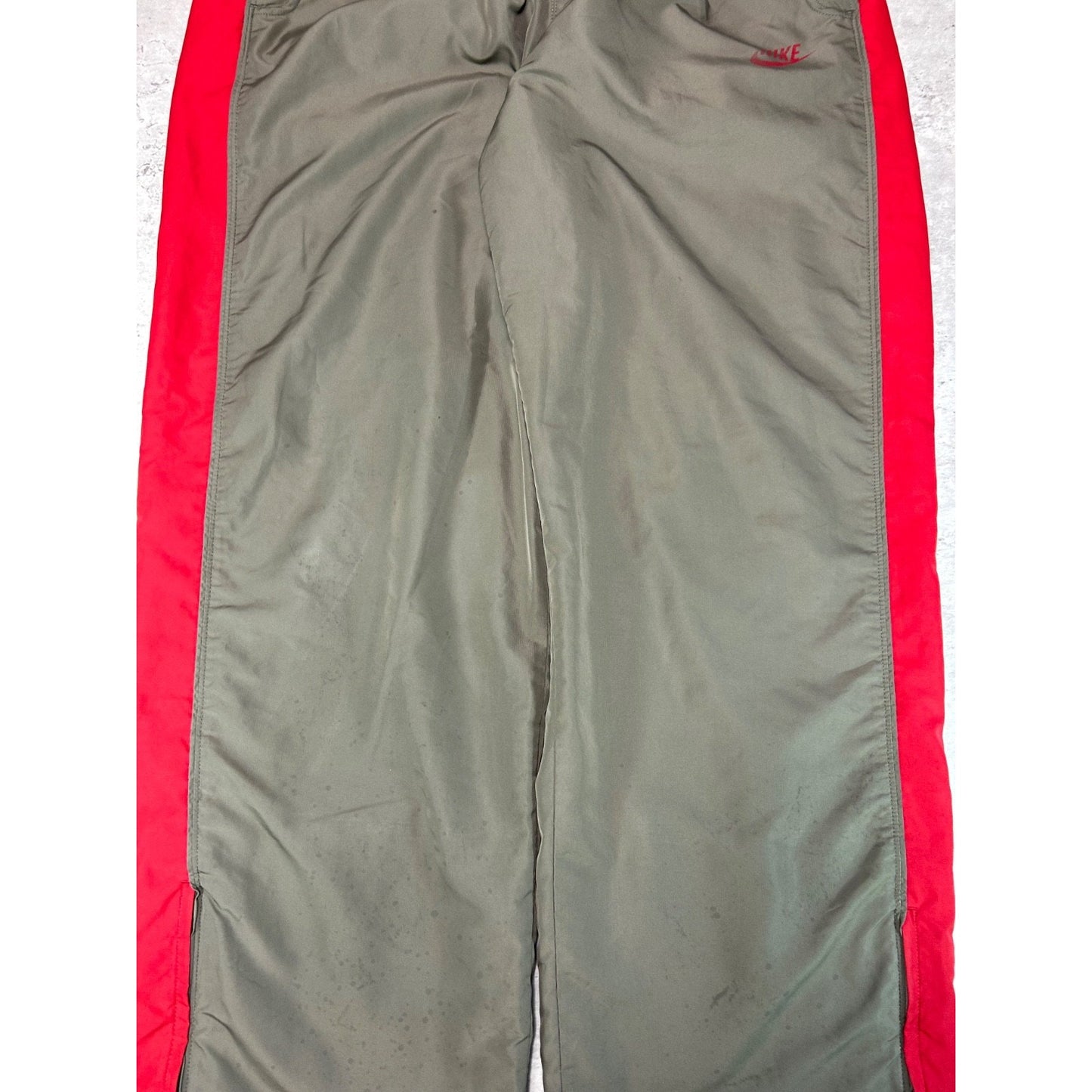 Vintage 2000s Nike Graphic Logo Two Tone Nylon Track Pants Size XL