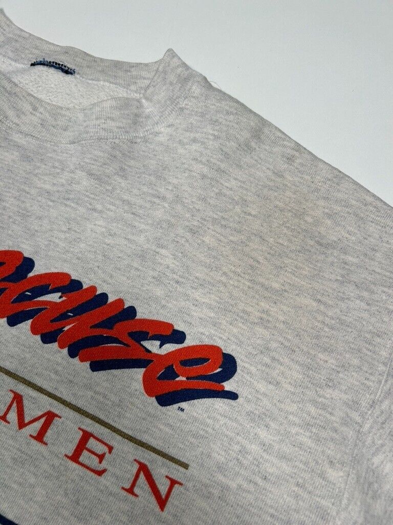 Vintage 90s Syracuse Orangemen Script Spell Out Collegiate Sweatshirt Size Large