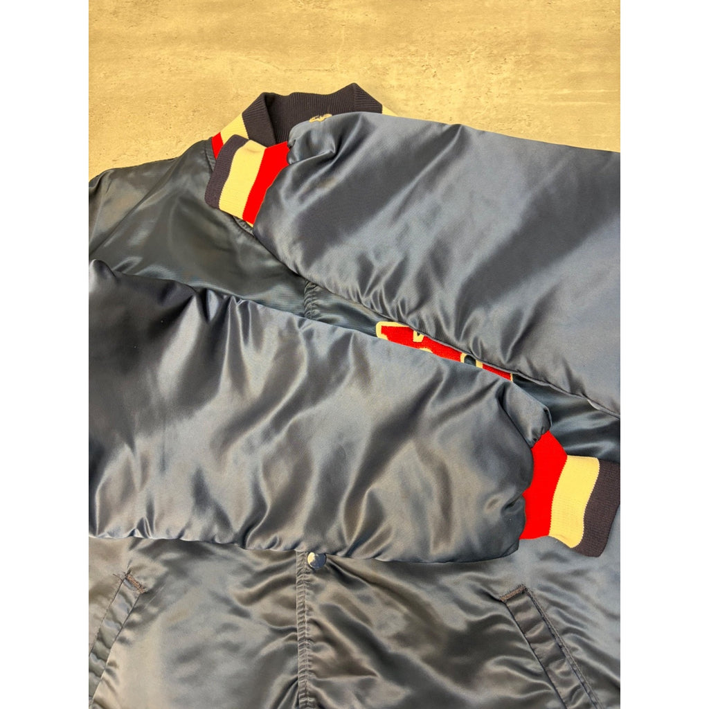 Vintage 90s Minnesota Twins MLB Embroidered Starter Satin Bomber Jacket Size XL