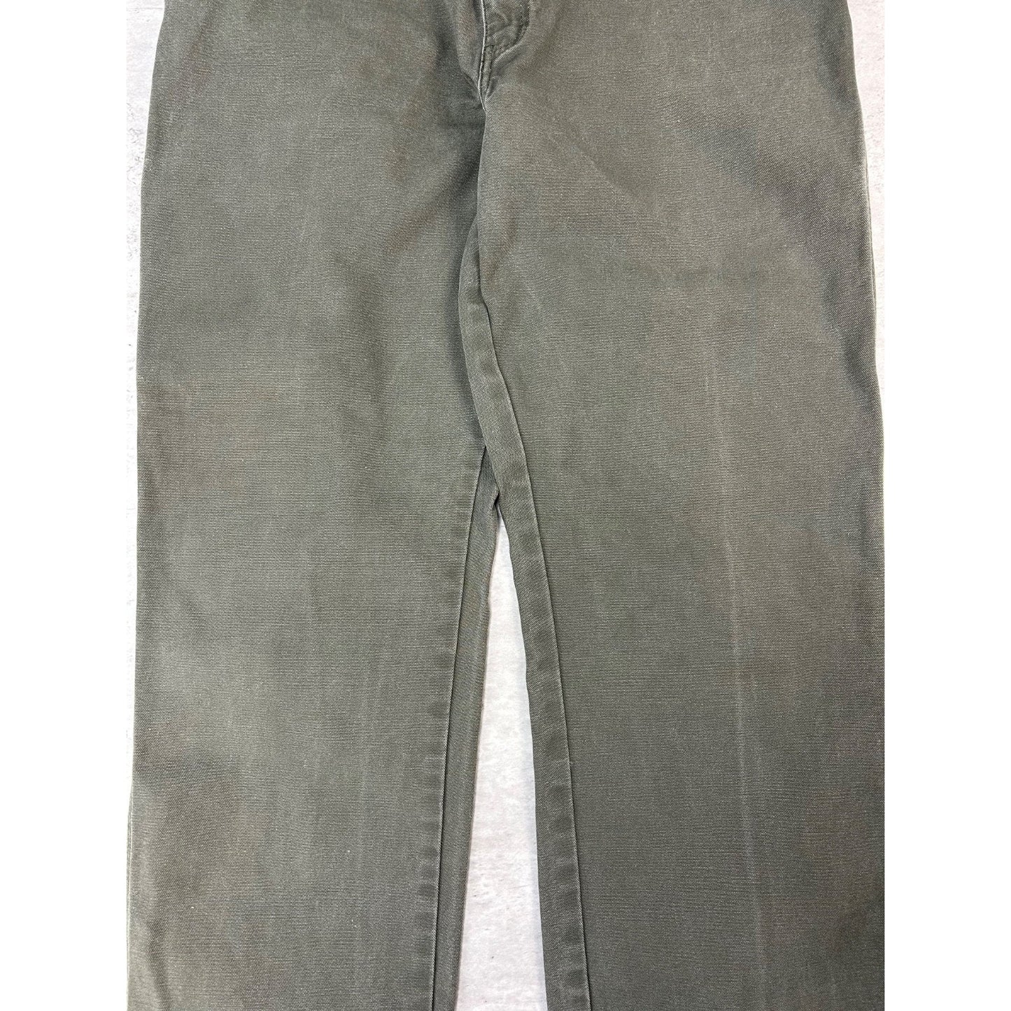 Dickies Canvas Workwear Carpenter Pants Size 37 Green