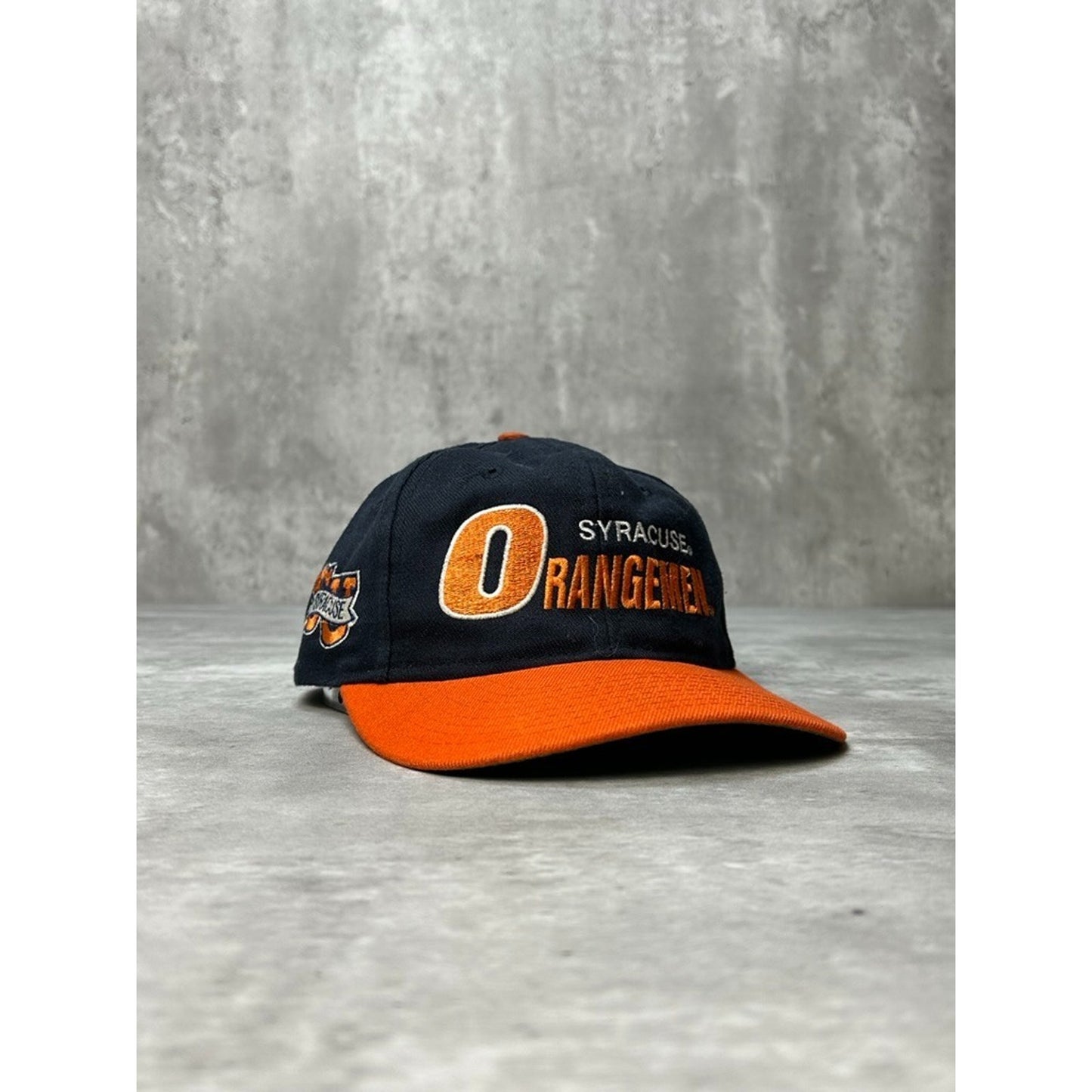 Vintage 90s Syracuse Orangemen NCAA Embroidered Spellout Snapback Hat OSFA