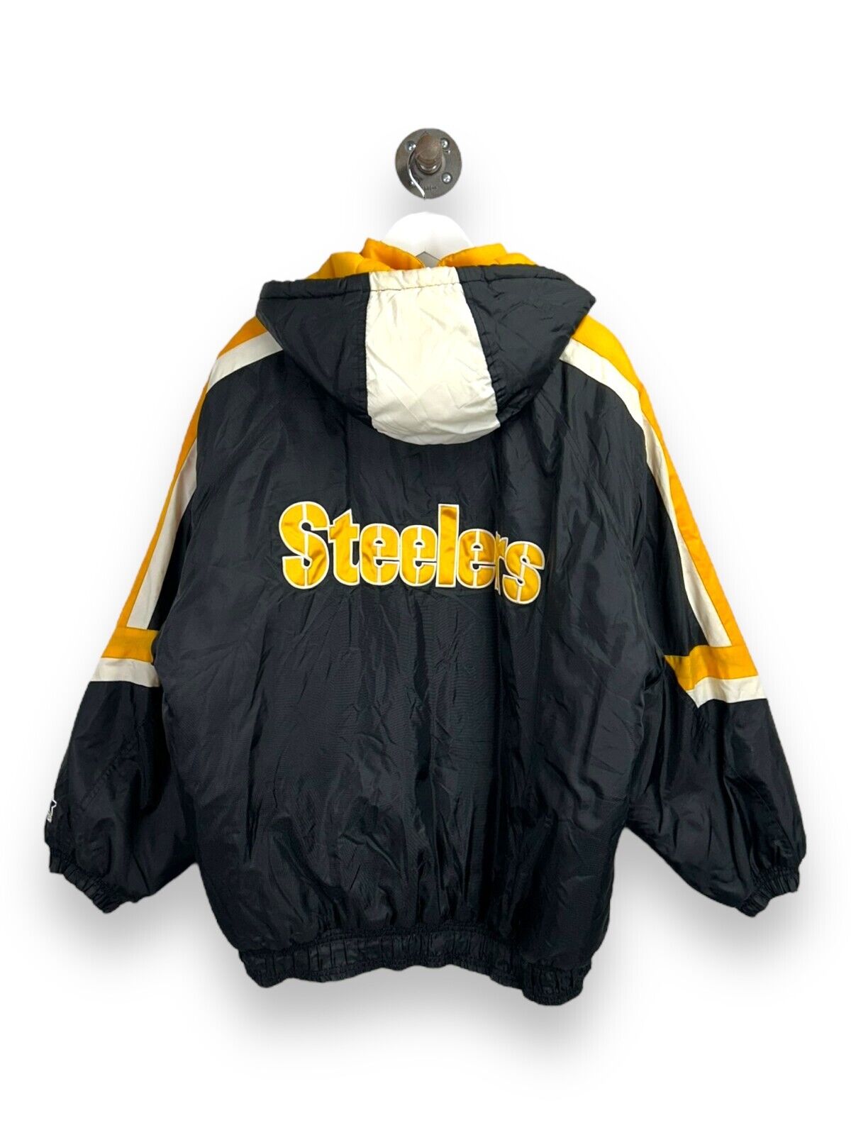 Vintage Pittsburgh Steelers Embroidered Logo insulated Starter Jacket Sz Medium