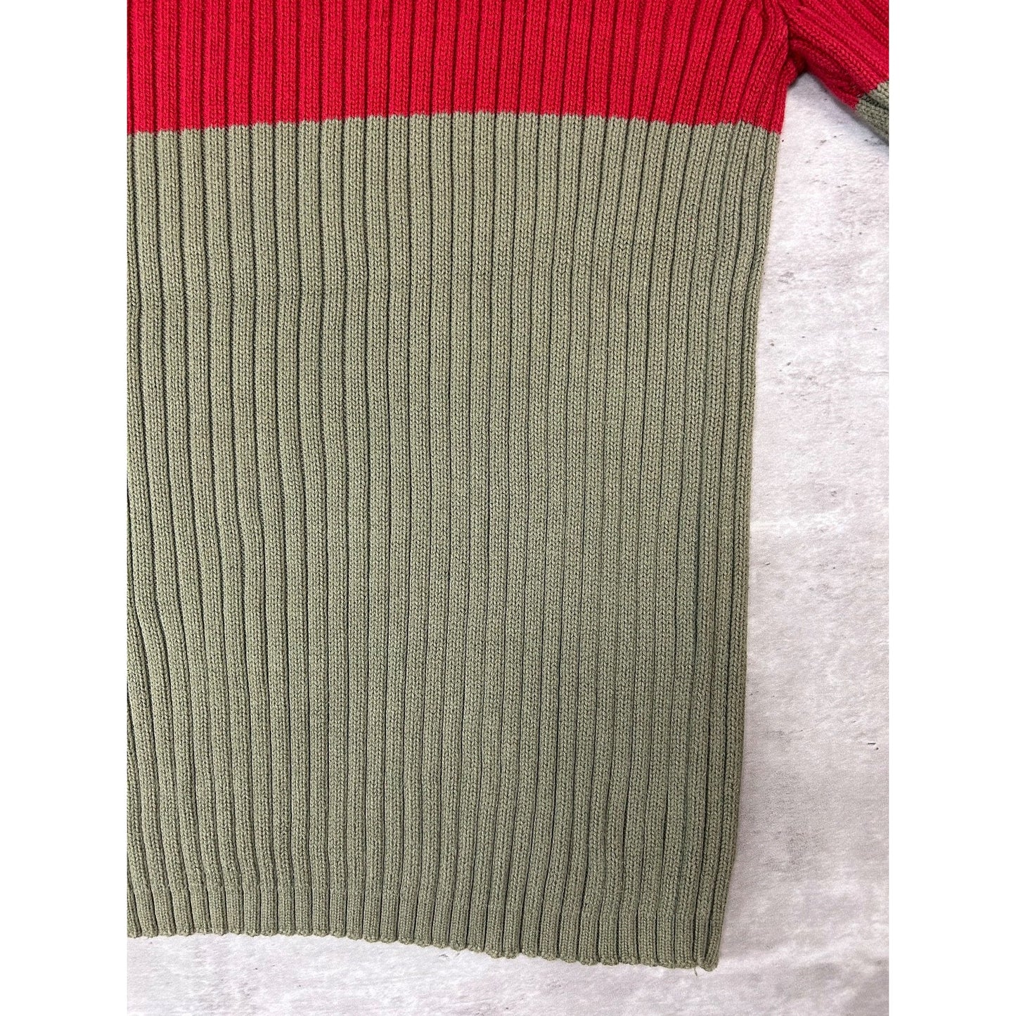 Vintage Structure Two Toned Striped Pullover Knit Sweater Size XL