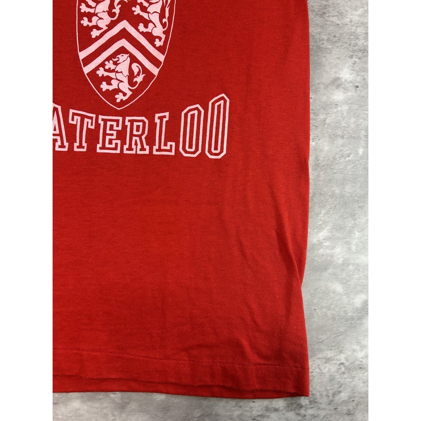 Vintage 70s/80s University Of Waterloo Collegiate Crest Football Jersey Sz Small