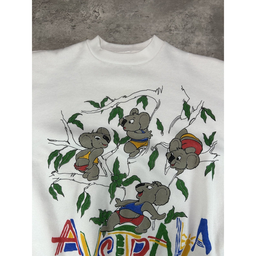 Vintage 90s Polo Australia Cartoon Koala Animal Graphic Sweatshirt Size XL