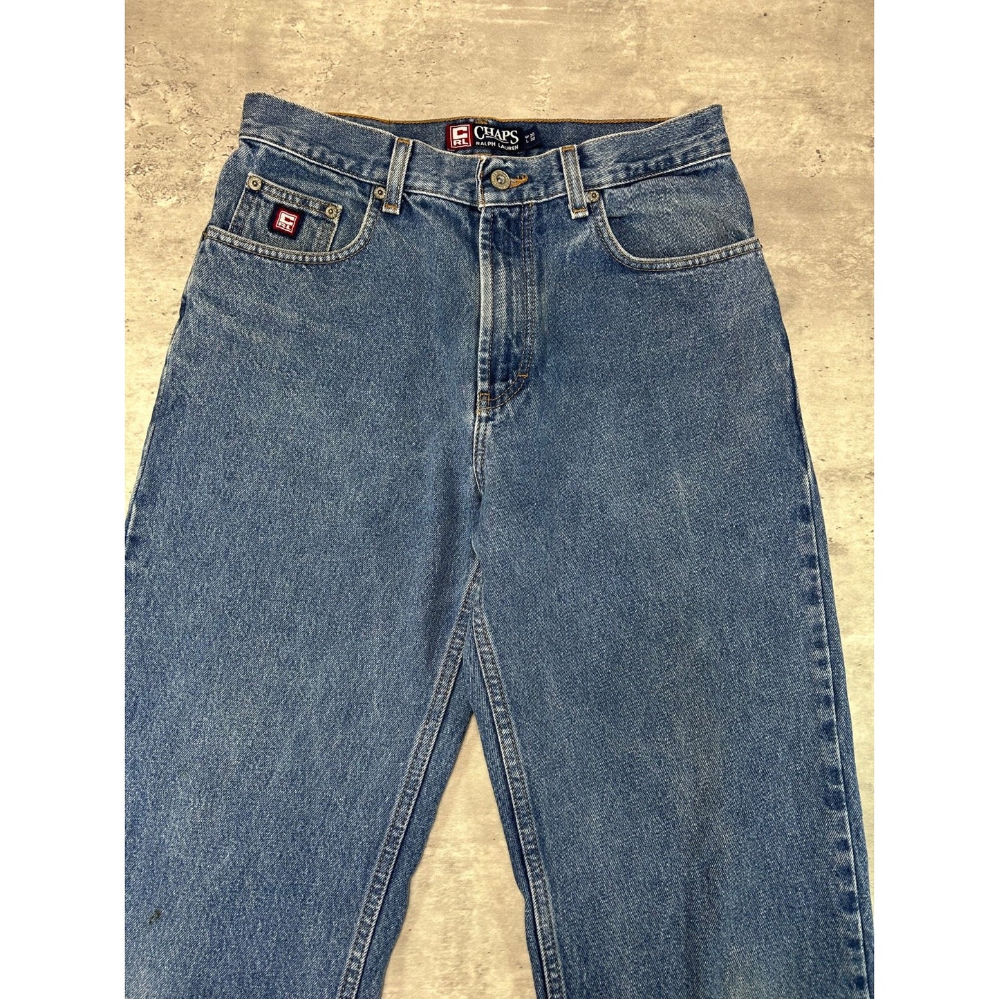 Vintage Chaps Medium Wash Denim Pants Size 30 Blue