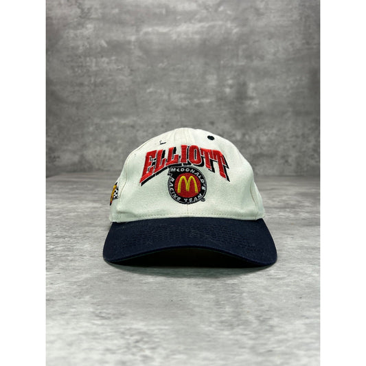 VTG 90s Bill Elliott #34 Mcdonalds Racing Embroidered Nascar Snapback Hat OSFA