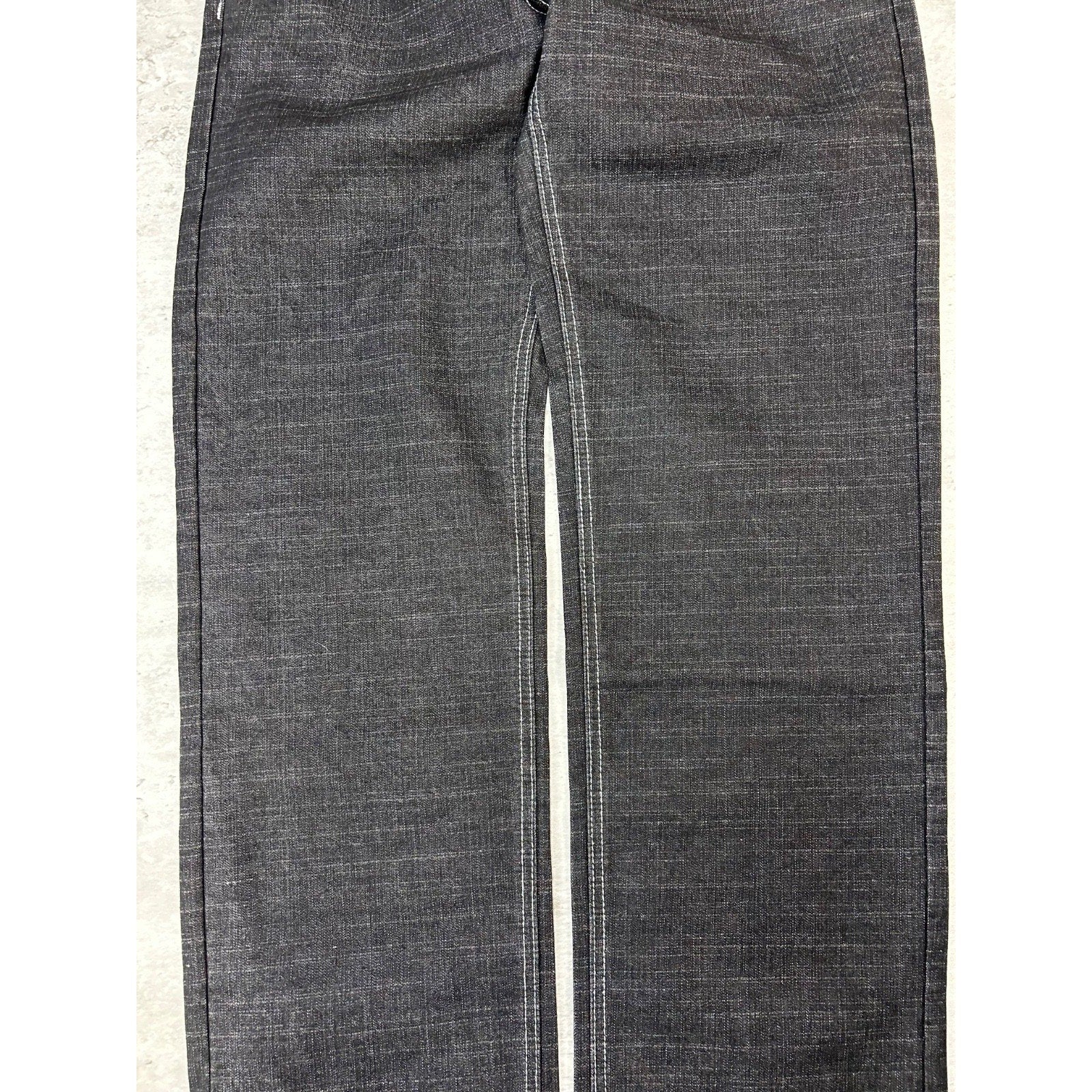 Vintage Y2K Southpole Embroidered Pockets Black Denim Pants Size 31