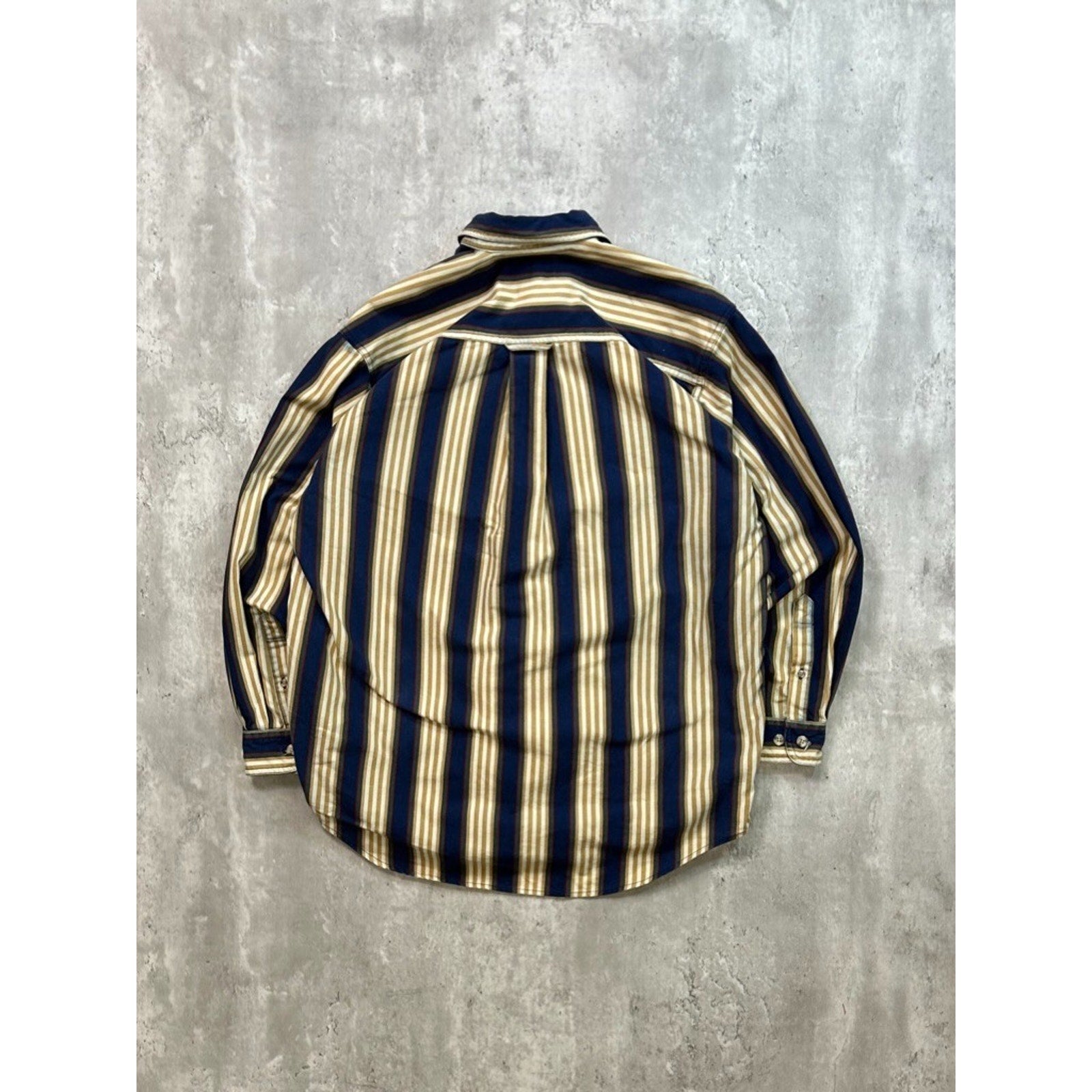 Vintage Eddie Bauer Striped Print Long Sleeve Button Up Shirt Size Small