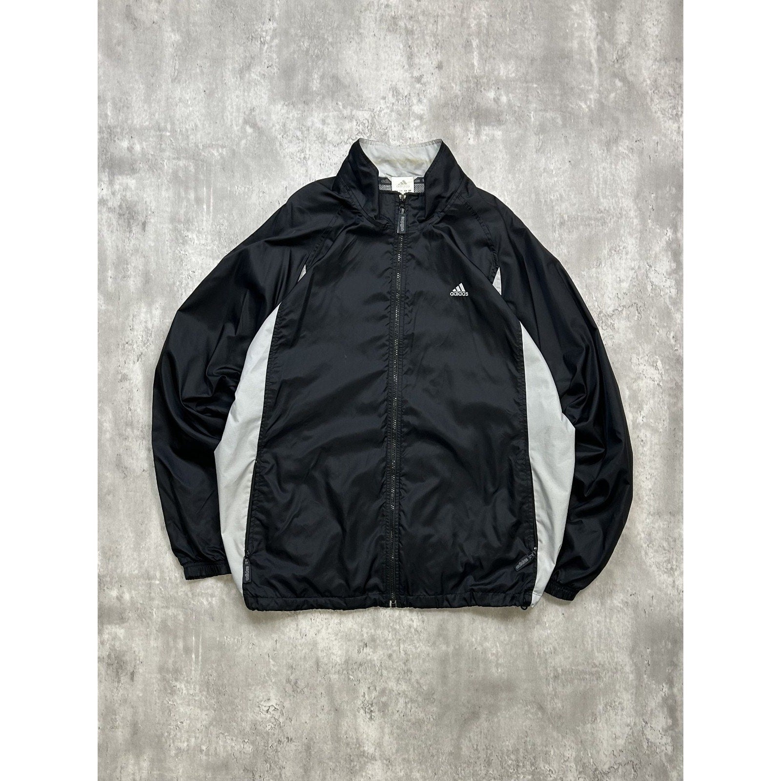 Vintage Adidas Embroidered Logo Nylon Full Zip Windbreaker Jacket Size XL