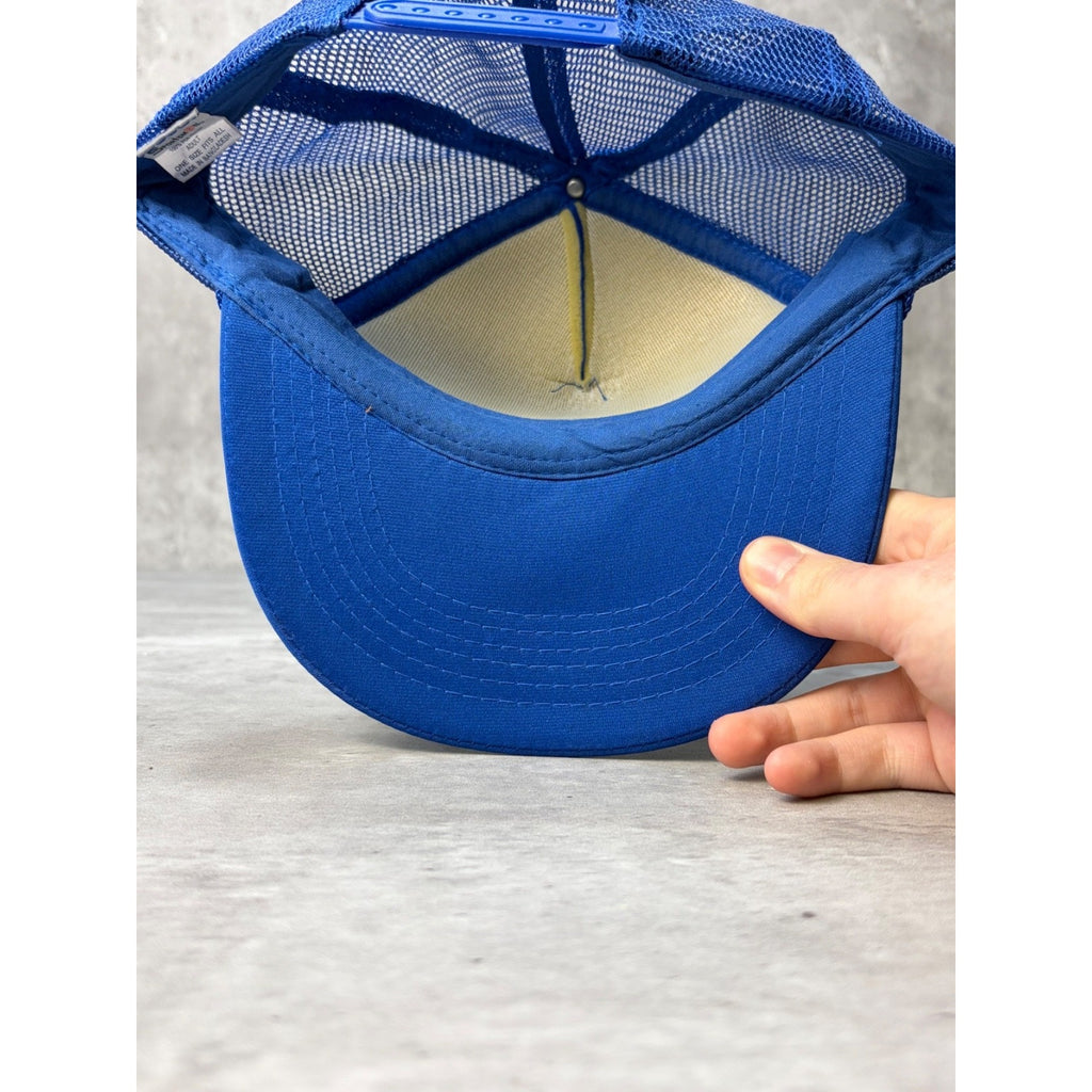 Vintage Mac Tools Motorsports Graphic Spellout Trucker Snapback Hat OSFA