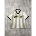 Vintage 80s Pittsburgh Pirates MLB Pinstripe Pullover Baseball Jersey Size Large