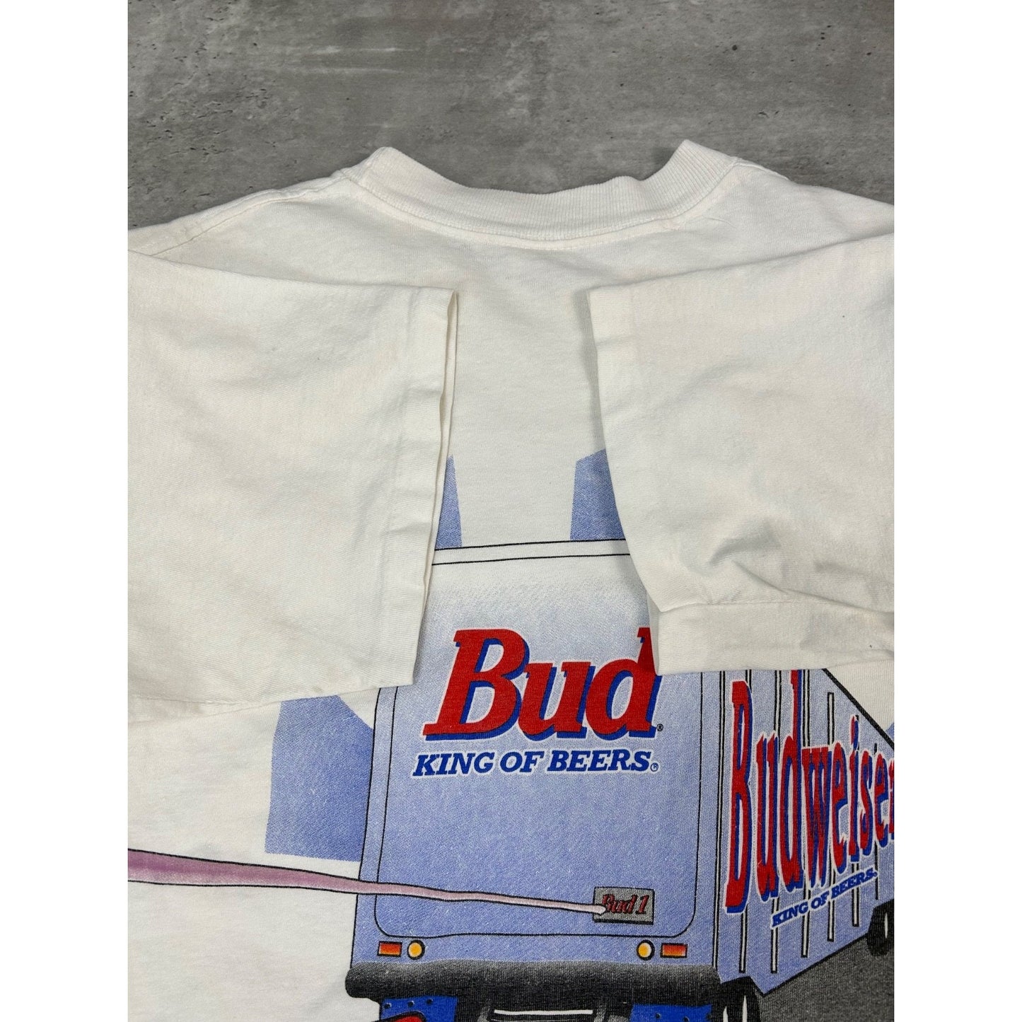 Vintage 1995 Budweiser Jump On A Bud Beer Promo Graphic T-Shirt Size XL
