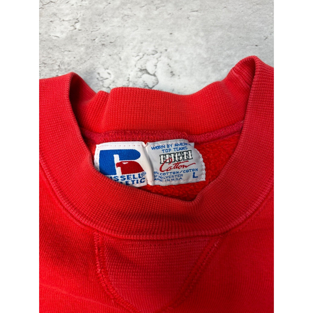 Vintage 90s Kansas City Chiefs NFL Graphic Spellout Football Sweatshirt Sz Large