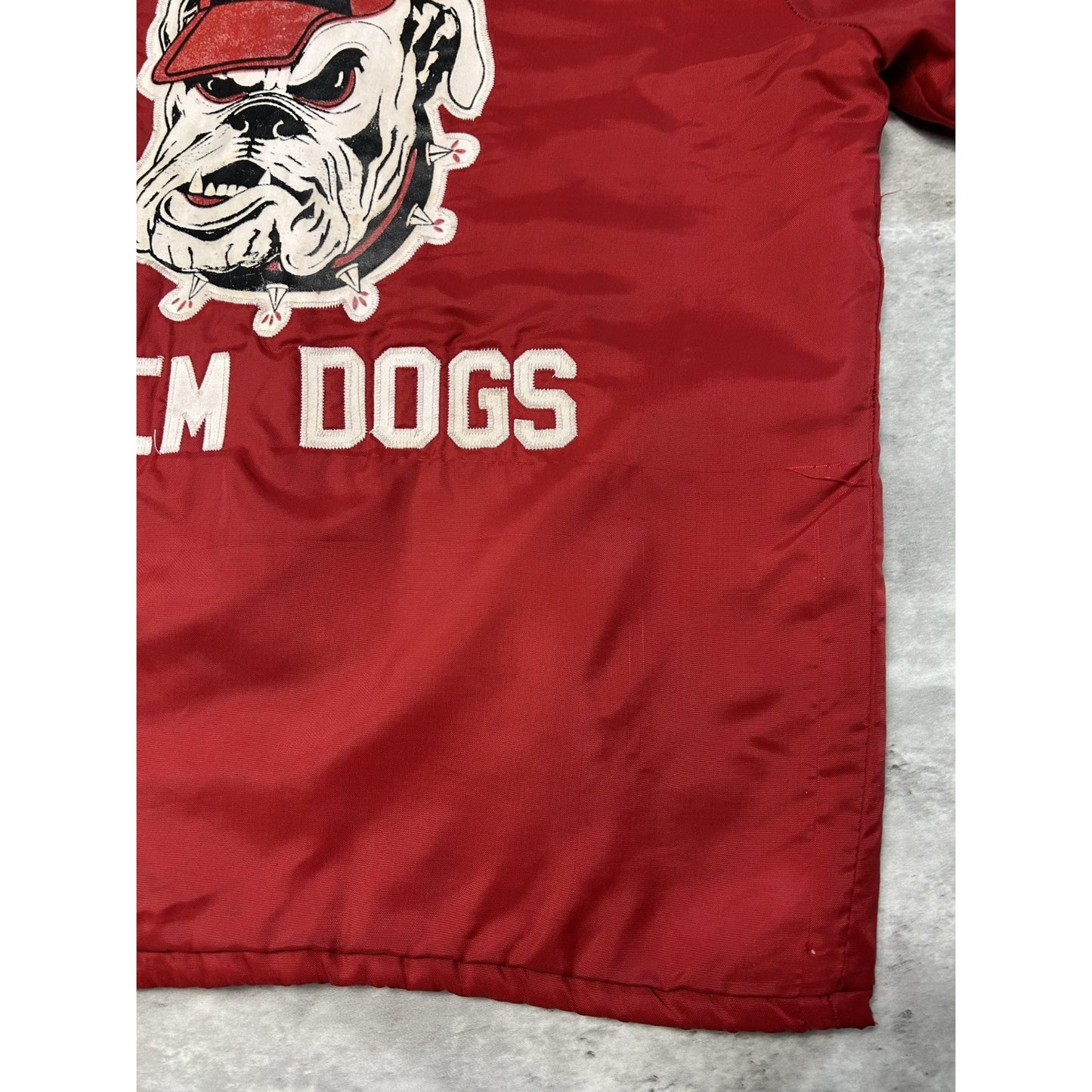 Vintage 70s/80s Georgia Bulldogs NCAA HOw About Them Dogs Coaches Jacket Sz Med