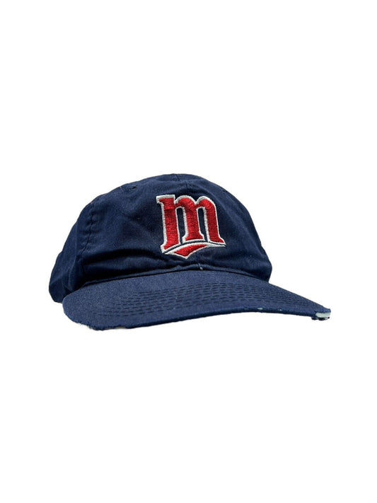 Vintage 90s Minnesota Twins MLB Embroidered Logo Snapback Hat OSFA Blue