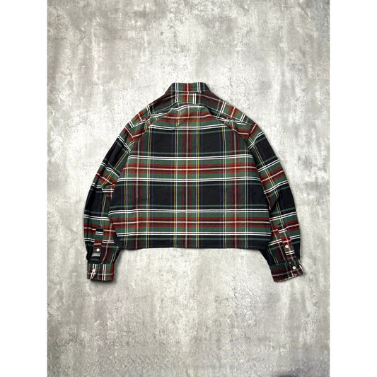 Vintage Polo Ralph Lauren Plaid Reworked Cropped Button Up Shirt Size XXL