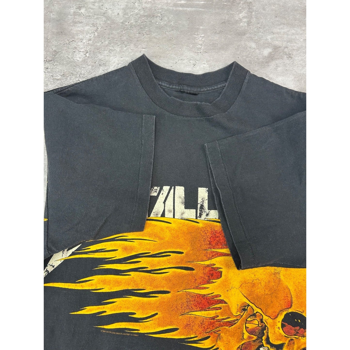 Vintage 1994 Metallica Summer Sh*t Pushead Skull Graphic Rock Music T-Shirt Med