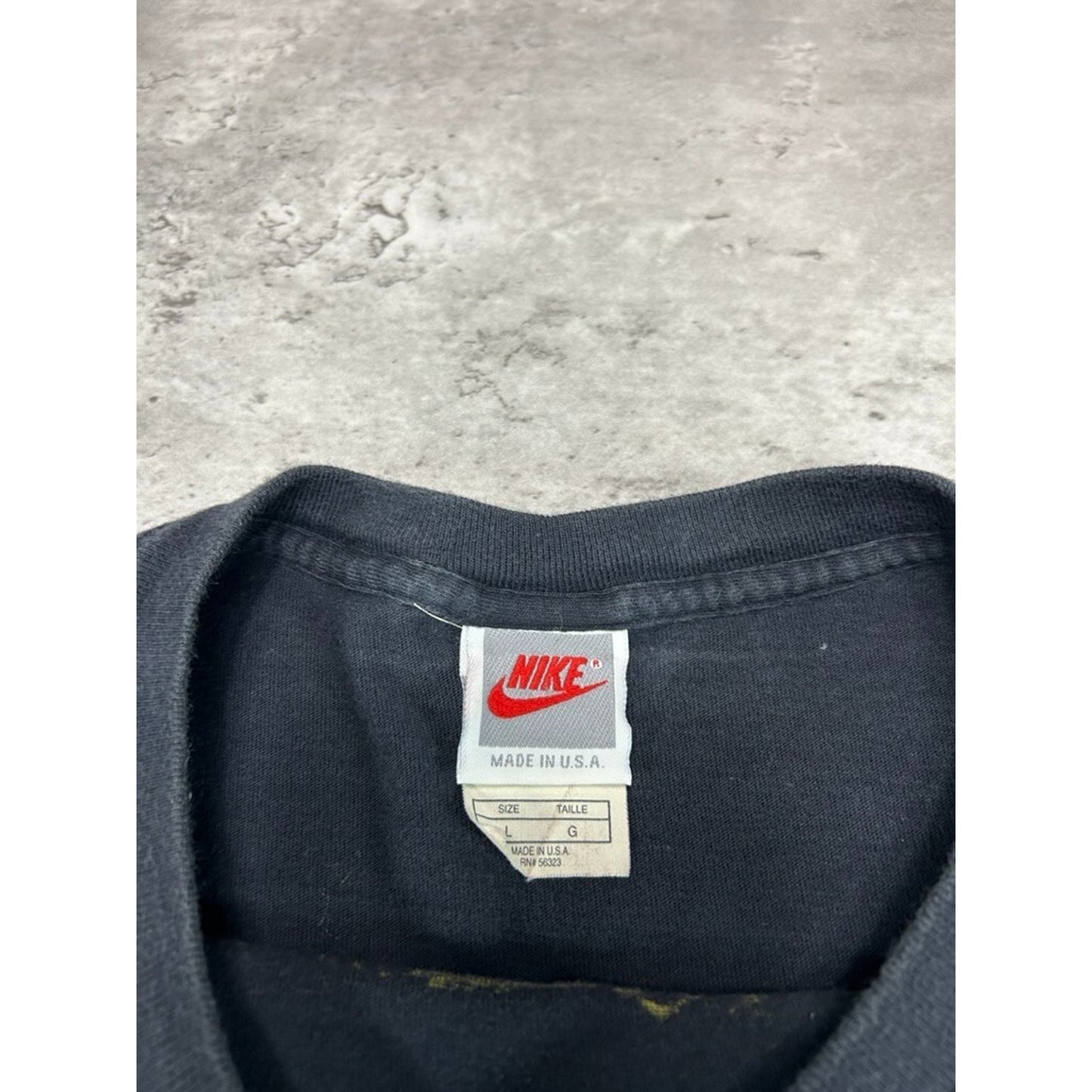 Vintage 80s/90s Nike Huarache Graphic Sneaker Promo T-Shirt Size Large Black