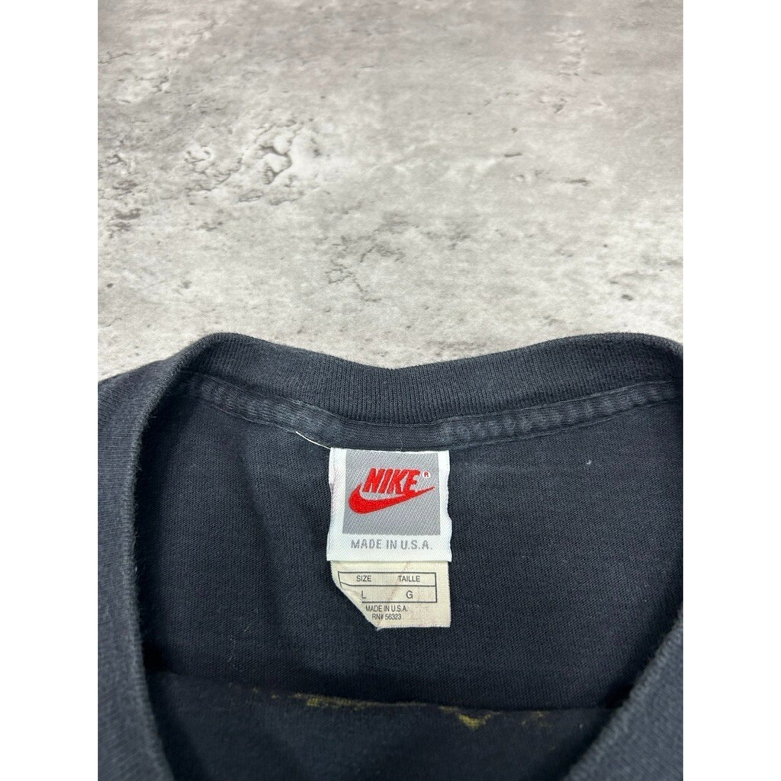 Vintage 80s/90s Nike Huarache Graphic Sneaker Promo T-Shirt Size Large Black