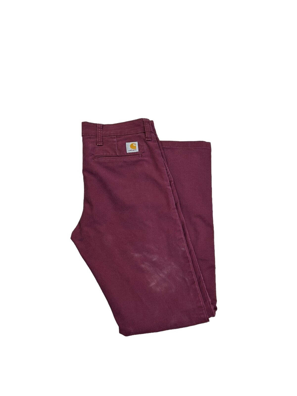 Carhartt WIP Chino Style Straight Leg Workwear Pants Size 32 Maroon