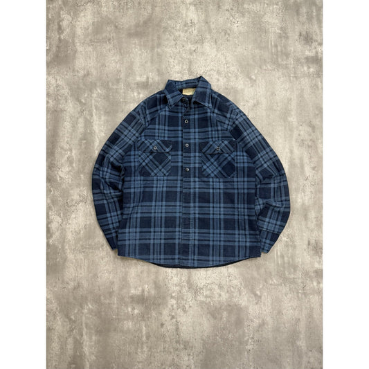 Vintage 80s/90s Insulated Plaid Long Sleeve Button Up Shirt Size Medium