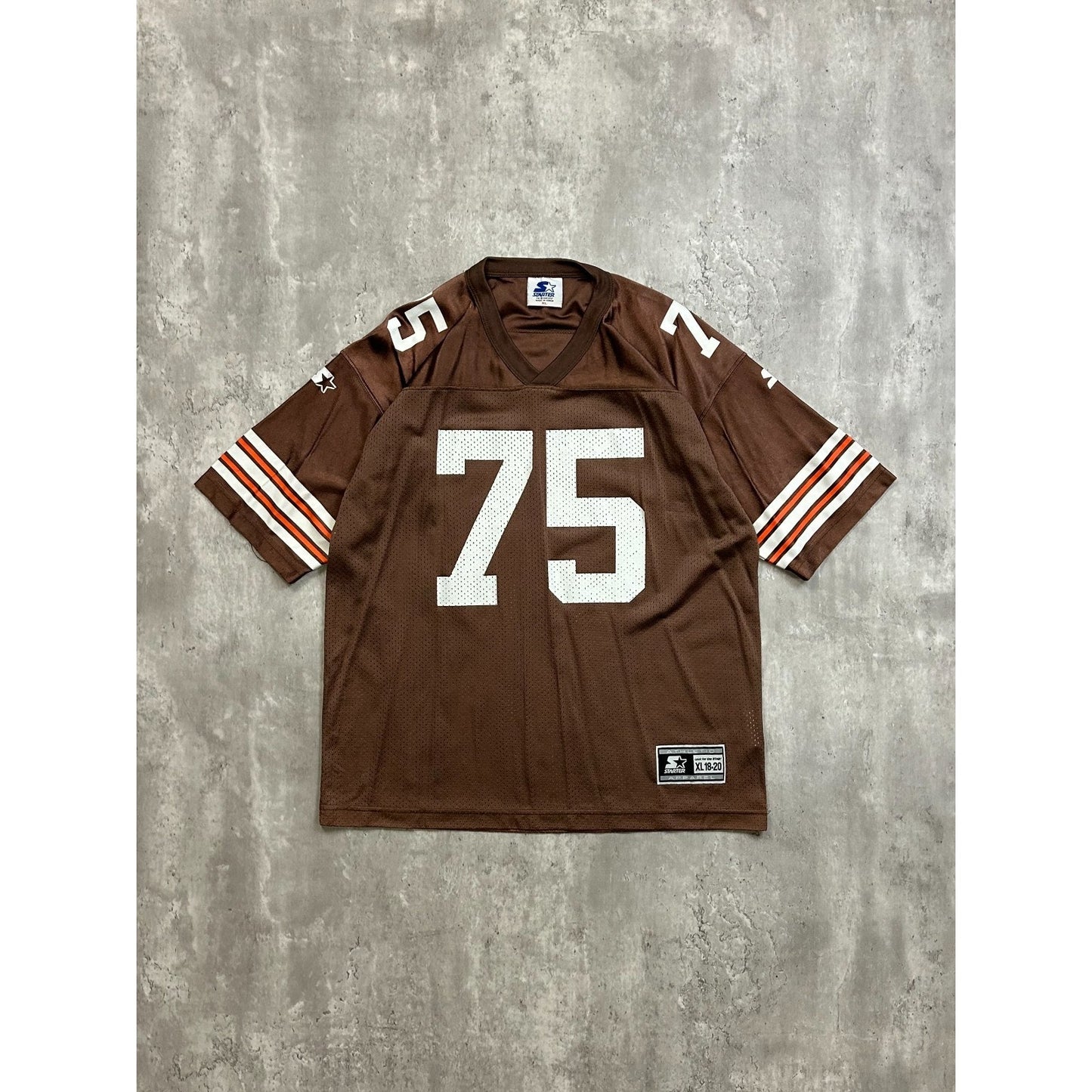 Vintage 1998 Lomas Brown #75 Cleveland Browns NFL Football Jersey YOUTH XL