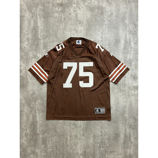 Vintage 1998 Lomas Brown #75 Cleveland Browns NFL Football Jersey YOUTH XL
