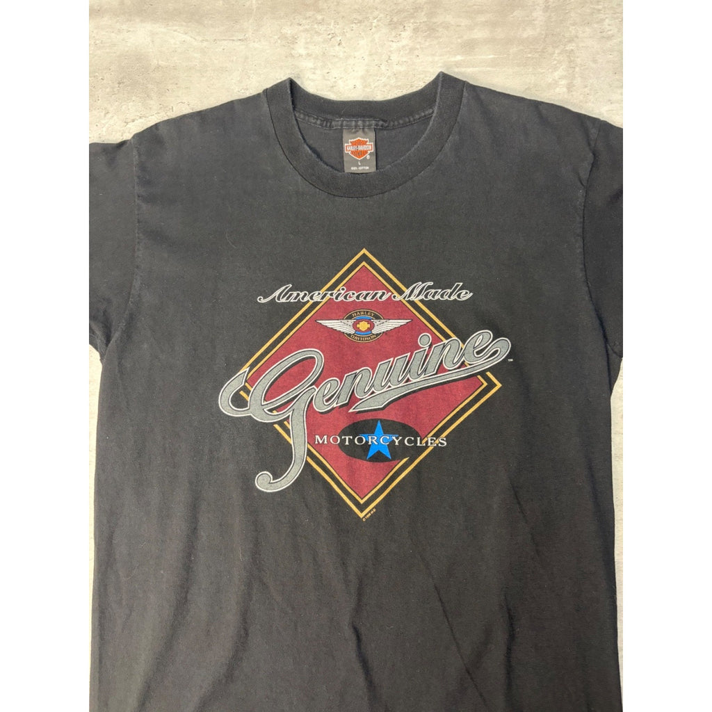 1996 Harley Davidson Genuine Motorcycles Spellout Graphic T-Shirt Size Large