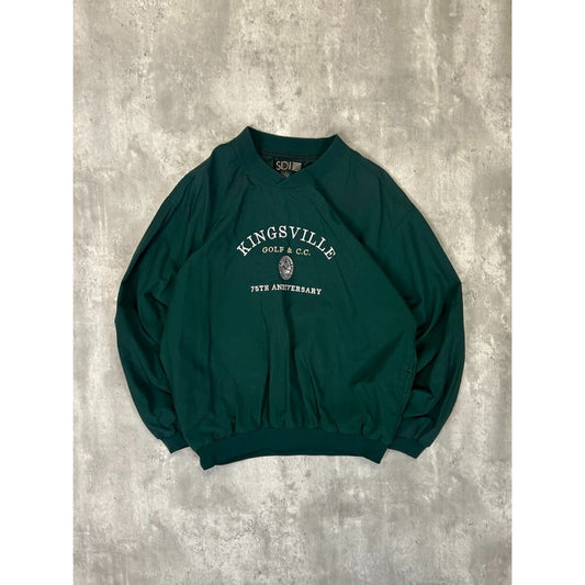 Vintage Kingsville Golf & C.C. Nylon Pullover Windbreaker Jacket Size Medium