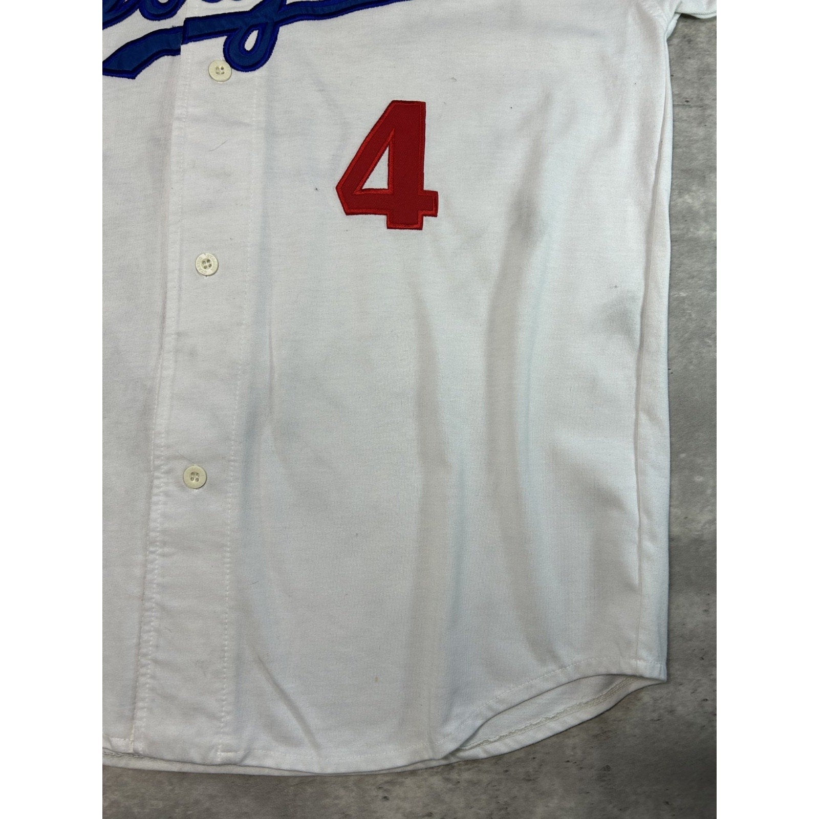 Vintage 90s Duke Snider #4 Los Angeles Dodgers MLB Stitched Starter Jersey Sz XL