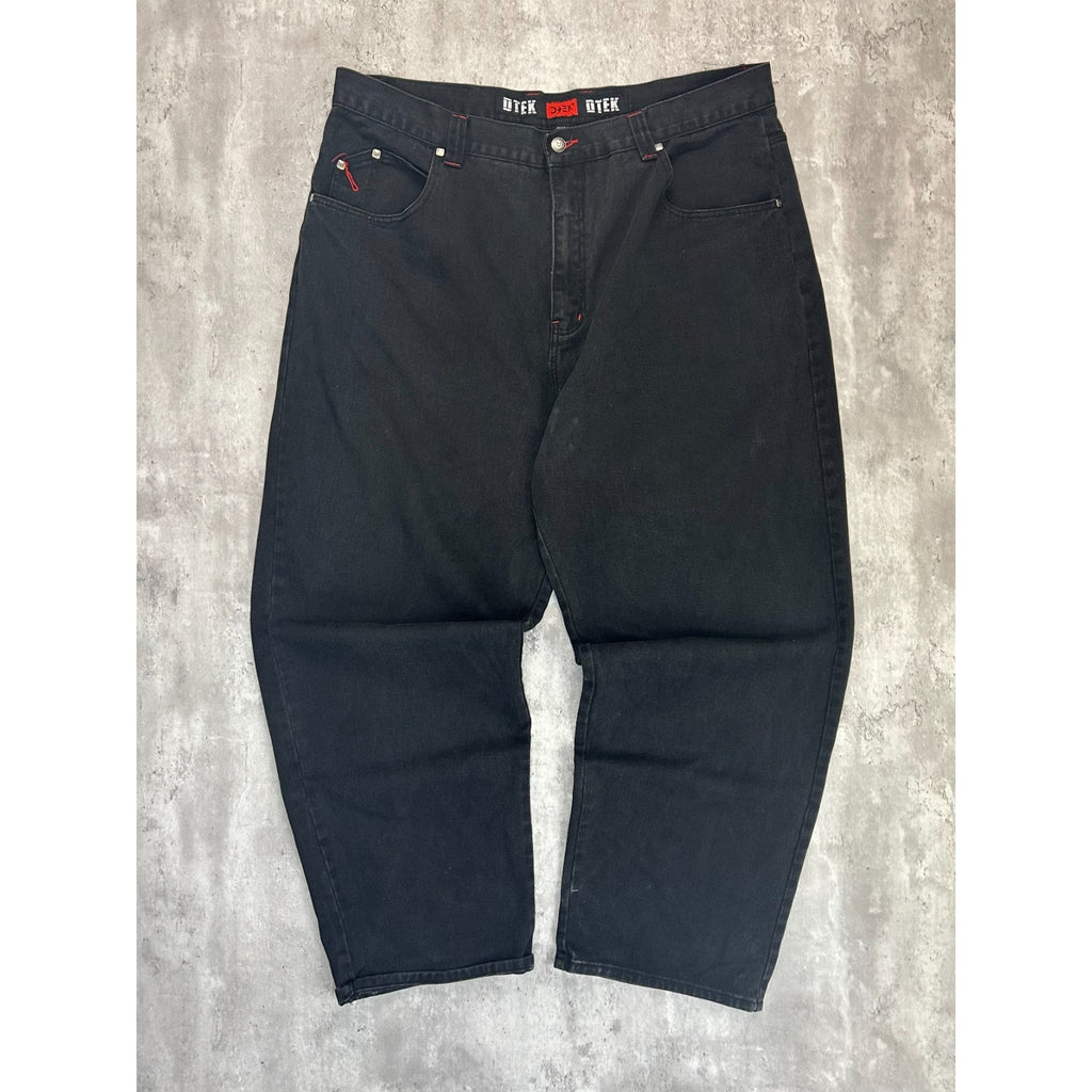 Vintage Y2K Dtek Baggy Fit Black Denim Pants Size 42