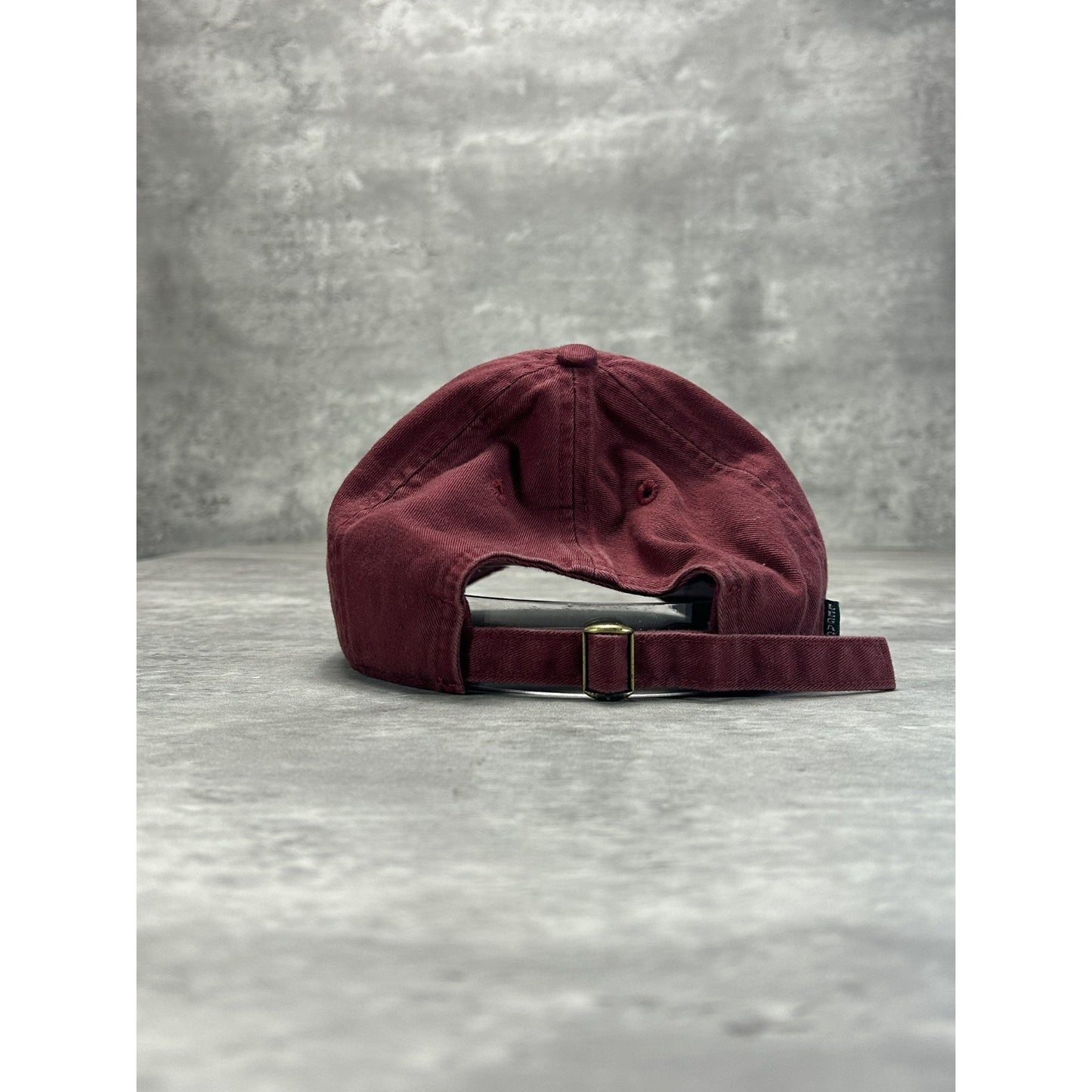 Vintage Harvard Lacrosse NCAA Embroidered Spellout Strapback Hat OSFA Maroon