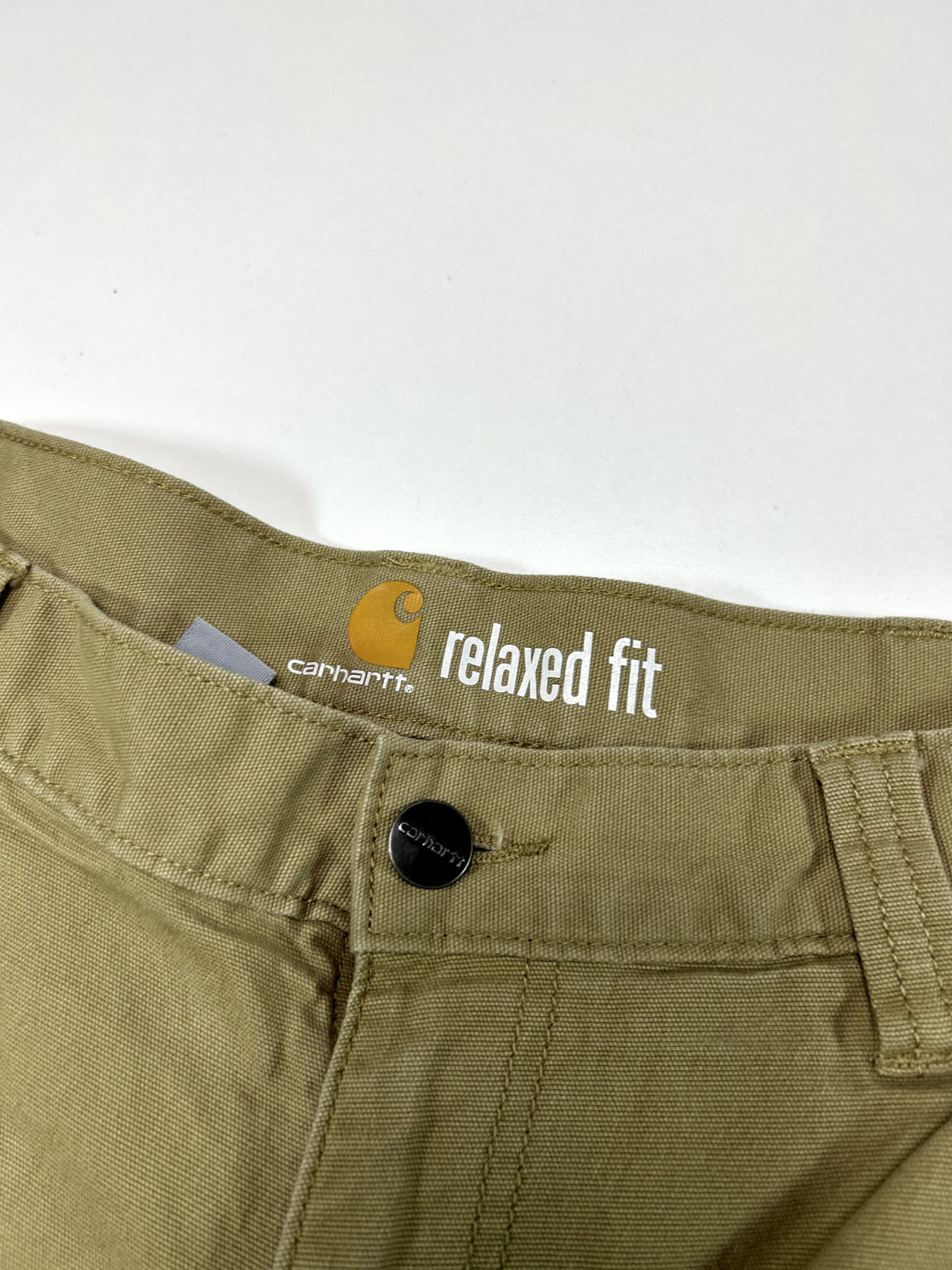 Carhartt Relaxed Fit Canvas Workwear Five Pocket Pants Size 35 Beige