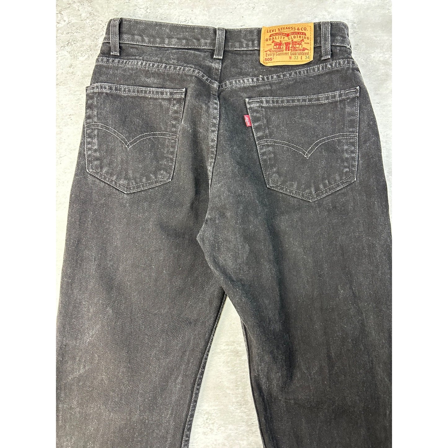 Vintage 90s Levis 505 Red Tab Black Denim Pants Size 32