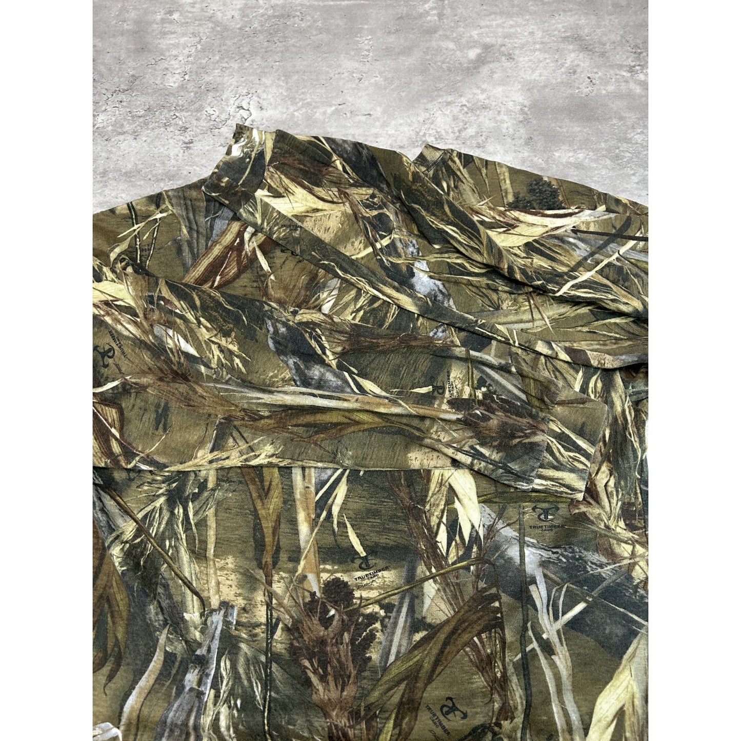 Vintage True Timber Dri Tree Camo Hunting Long Sleeve T-Shirt Size Small